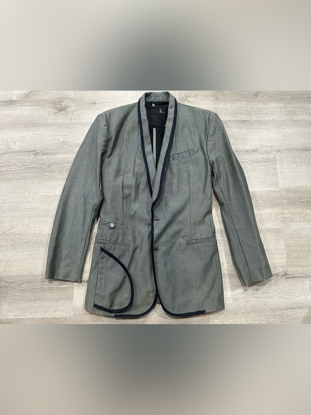 HA6 G-STAR Raw Denim Grey Gable Jacket 100% Cotton Mens XL For NY Fashion Week